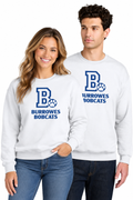 Adult Burrowes Bobcats Crewneck Sweatshirt in White
