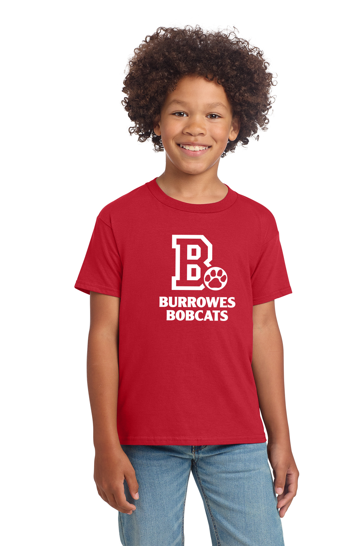 Youth Burrowes Bobcats T-Shirt in Red