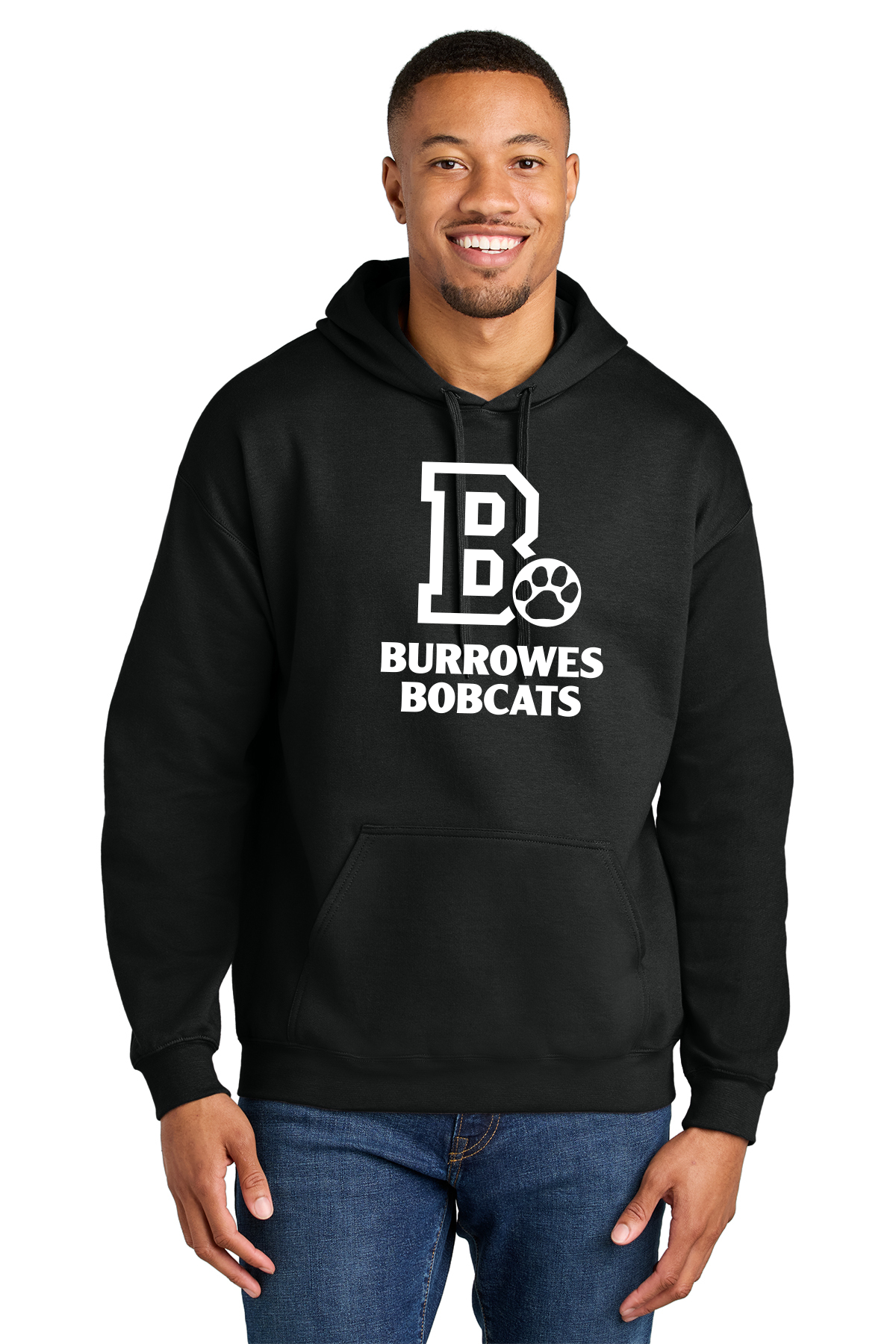 Adult Burrowes Bobcats Hoodie in Black
