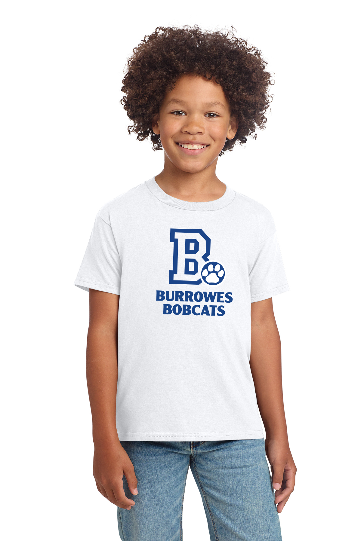 Youth Burrowes Bobcats T-Shirt in White