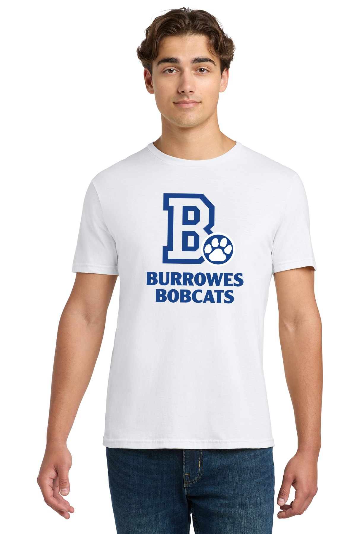 Adult Burrowes Bobcats T-Shirt in White