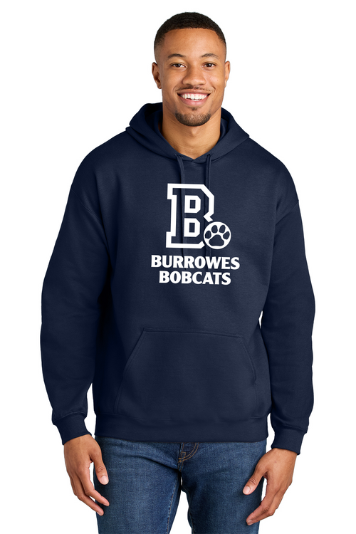 Adult Burrowes Bobcats Hoodie in Navy
